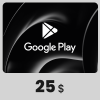 بطاقة Google Play المتجر الأمريكي - 25 دولار